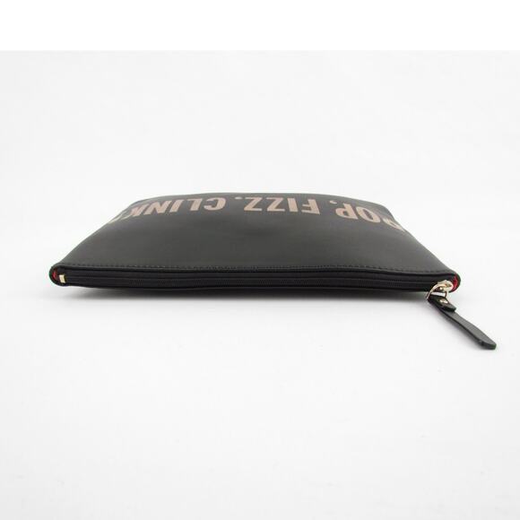 Kate Spade “Pop, Fizz, Clink!” Black Zip Clutch - Picture 6 of 8